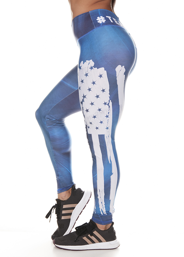 Titan Athletic Women’s Blue/White Leggings W/Pocket – Titan Medical Center