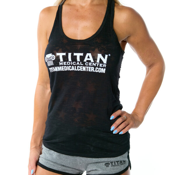 Women's Black Burnout Tank Top - Image 3