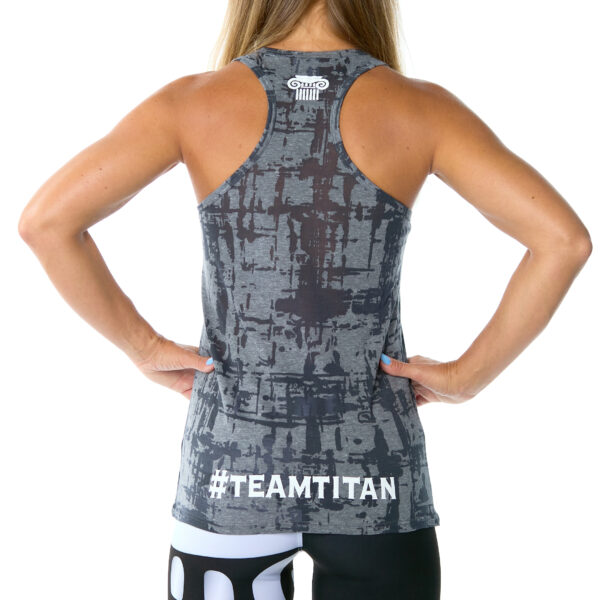 Women's Black & Gray Burnout Tank Top - Image 2