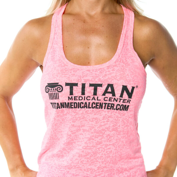 Women's Pink Burnout Tank Top