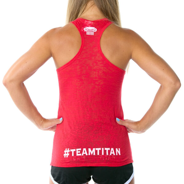 Women's Red Burnout Tank Top - Image 2