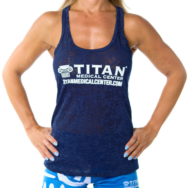 Women's Royal Blue Burnout Tank Top