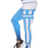 Women's Metallic Blue Gradient & White Leggings - Image 2