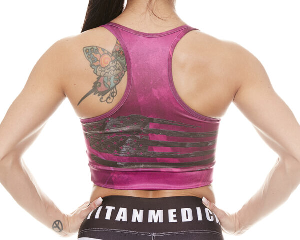 Titan Athletic Women's Purple Sports Bra - Image 2