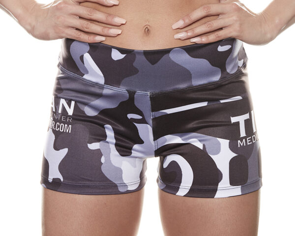 Women's Black & White Camo Shorts