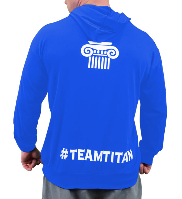 Men's Blue Long Sleeve Hoodies - Image 2