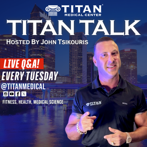 Titan Talk Podcast cover with CEO of Titan Medical Center John Tsikouris